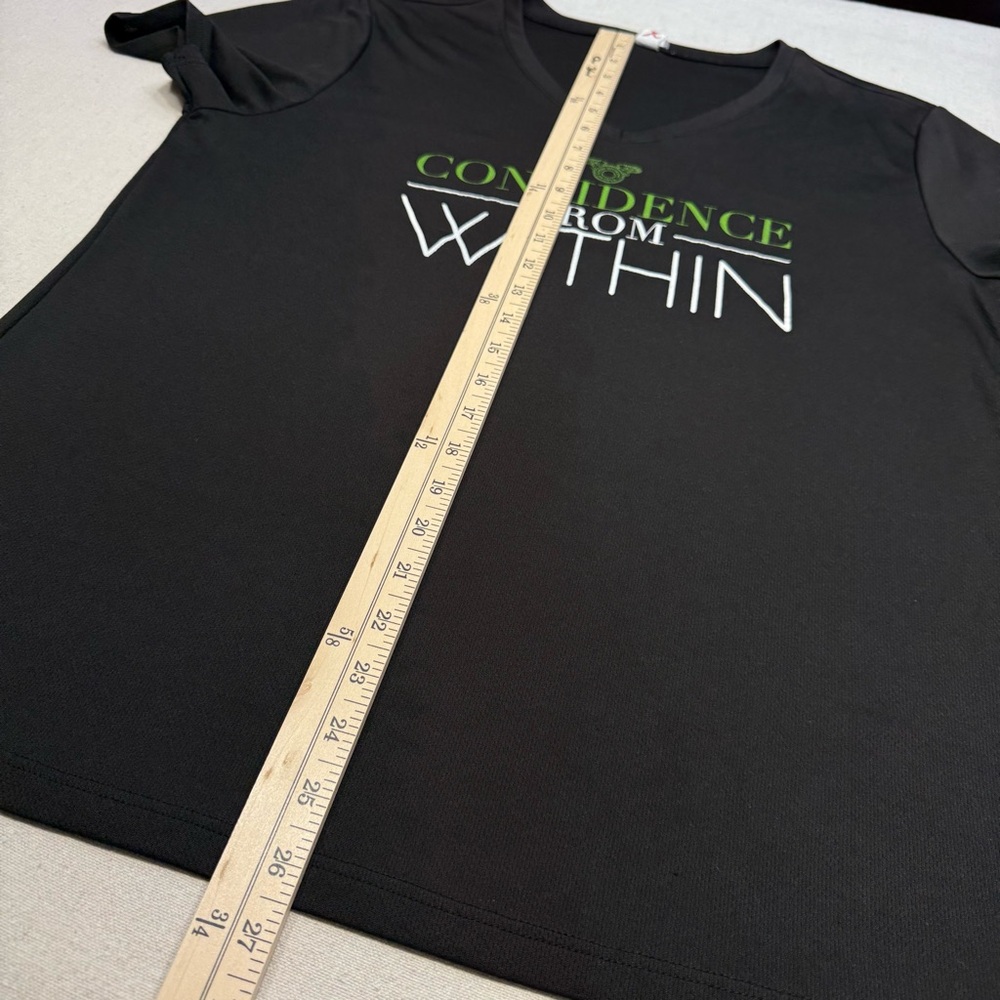 Black V-Neck Shirt - Confidence From Within - Good Looking People - Size 2XL - Picture 9 of 11